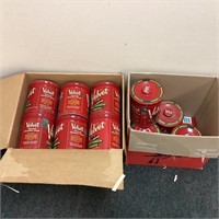 2 Boxes of Velvet Tobacco Tin Cans