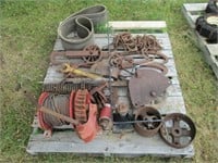 Hand winch, pulleys and more
