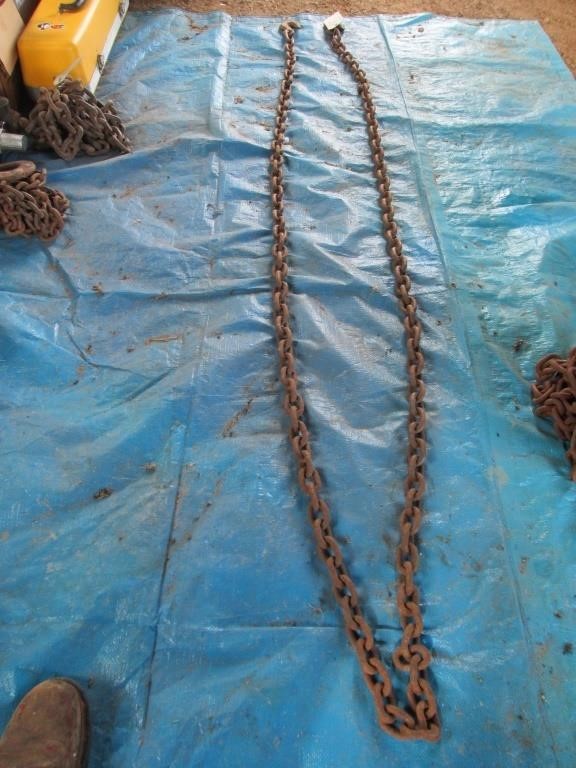 3/8 chain, 14' long , 2 grab hooks