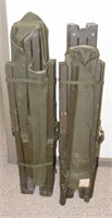 Pair of folding military style cots