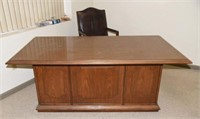 Cherry finish executive style office desk and