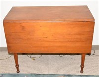 Antique drop leaf single drawer table