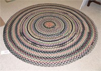 Vintage 5ft round medallion hook rug