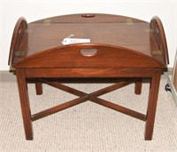 Mahogany Butlers style cocktail table with