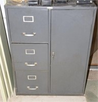Cole Steel three drawer one door storage cabinet