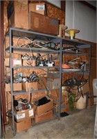 (2) Shelving units full of scrap wire and motors