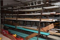 All Welded Pipe rack and Qty of PVC Pipe, Copper