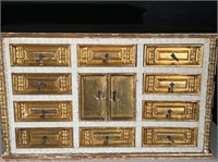 16TH C. STYLE ITALIAN GILT CABINET WITH DRAWERS
