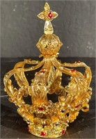 ANTIQUE GOLD GILT CROWN WITH JEWELS