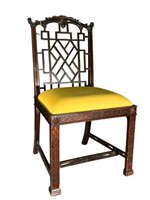 LATE 19TH C. CHINESE CHIPPENDALE SIDE CHAIR