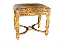 19TH C. CARVED AND GILT BENCH