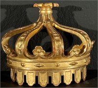 ANTIQUE GILT CARVED WALL CROWN