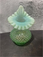 Green Fenton vase