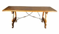 19TH C . COUNTRY FRENCH TRESTLE - WALNUT