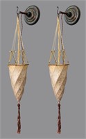 Fortuny Cesendello Silk Wall Sconces, Pair