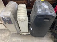 portable air conditioner and space heaters