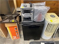 heater, portable air conditioner, mini fridge