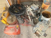 Gas Cans * Old Motor Parts * Hyd. Rams