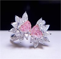 1cts Natural Pink Diamond 18Kt Gold Ring