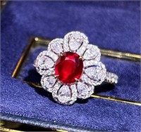 2ct Pigeon Blood Ruby 18Kt Gold Ring