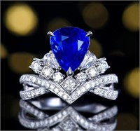 2.8ct Royal Blue Sapphire 18Kt Gold Ring