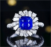 3.5ct Natural Sapphire 18Kt Gold Ring