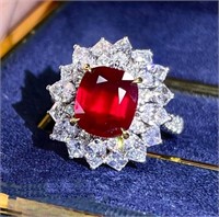 4.6ct Pigeon Blood Ruby 18Kt Gold Ring