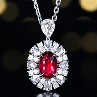 1ct Natural Ruby 18Kt Gold Pendant