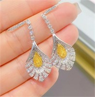 2.1cts Natural Diamond 18Kt Gold Earrings