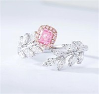 18Kt Gold Natural Pink Diamond Ring