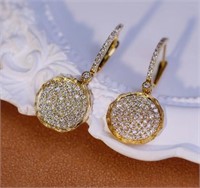 1cts Natural Diamond 18Kt Gold Earrings