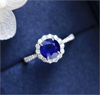 1.65ct Royal Blue Sapphire 18Kt Gold Ring