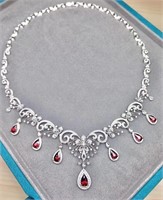 7.4cts Natural Ruby 18Kt Gold Necklace