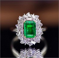1.75ct Natural Emerald 18Kt Gold Ring