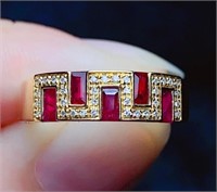 1.5cts Natural Ruby 18Kt Gold Ring