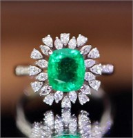 1.8ct Natural Emerald 18Kt Gold Ring
