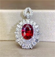 1.45ct Pigeon Blood Ruby 18Kt Gold Pendant