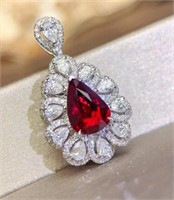 2ct Pigeon Blood Ruby 18Kt Gold Pendant