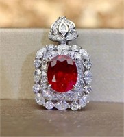 1.5ct Natural Ruby 18Kt Gold Pendant
