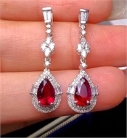 2cts Natural Ruby 18Kt Gold Earrings