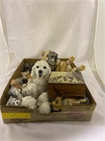 Box of dog figurines