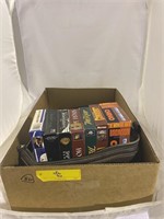 Box with hot plates and VHS movies