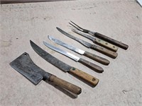 old butcher tools - meat cutters