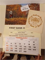 First Bank of Berne 100 yrs Book and 1991 calendar