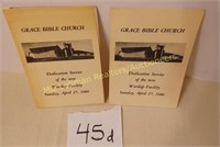 Grace Bible Church 1980 Dedication Service Progra