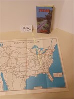 Maps-Texas, US, U.S. Milage Chart Turnpike Guide