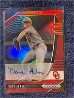 DANE AKER 2020 PRIZM DRAFT RED AUTO /50