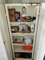 Metal Utility Cabinet and Contents
