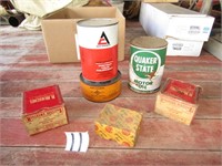 6 PIECES OF ADVERTISING- 2 ALLIS CHALMERS CANS