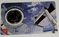 2000 Canada Achievement Quarter Coin in Display